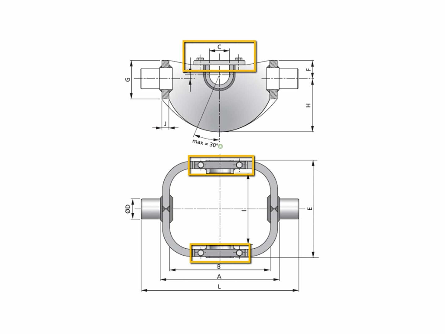 Låsejern for vugge 905162