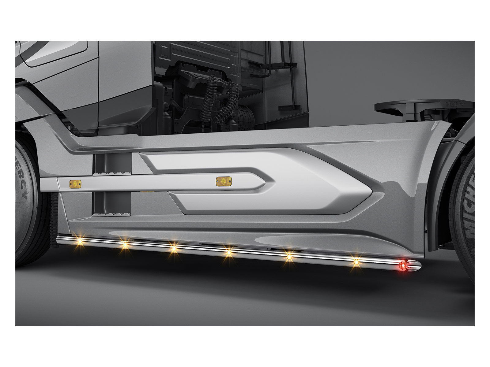 LightFix SIDE-LINER-DAF XG+/XG-WB 4000, Rustfritt-Polert - 28742-4-P + LR13AR