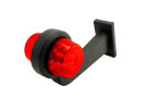 Markeringslampe LED 24V H/V rød/orange - Med lang arm og 5000mm kabel - 30792