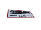 Skilt 22 m 700x300mm - 10516001