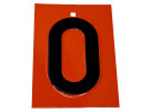 Løs tallplate "0" rustfri - 89100