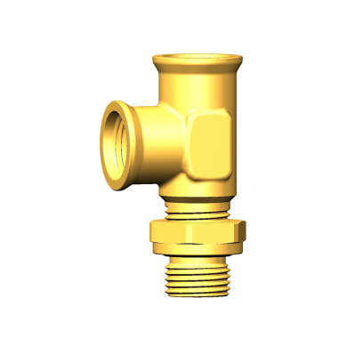 Raufoss T-stykke M22x1,5 utv.- 2xM16x1,5 Inv - 6237982