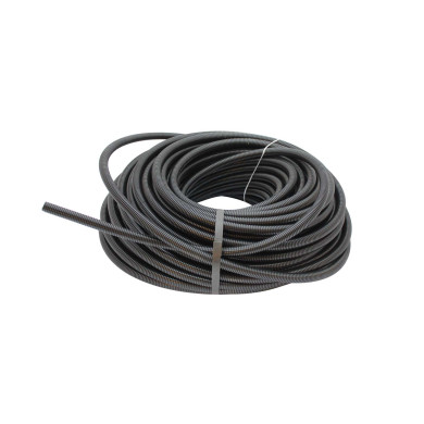 Flexirør  Polyflex PVC NW13mm sort,uten splitt - PAFS 16 / BL / 50m - Temp. -40° til +140°, UV-bestandig - Ø15,8mm utv. Ø12,7 innv