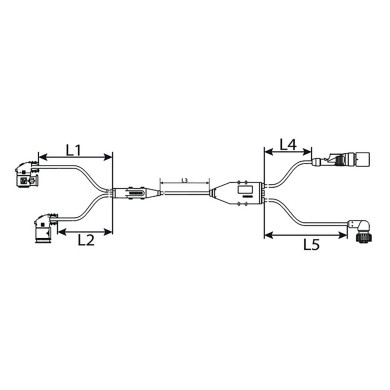 Wabco split kabel TEBS E subsystem OptiLink og Smartboard - 4499343300