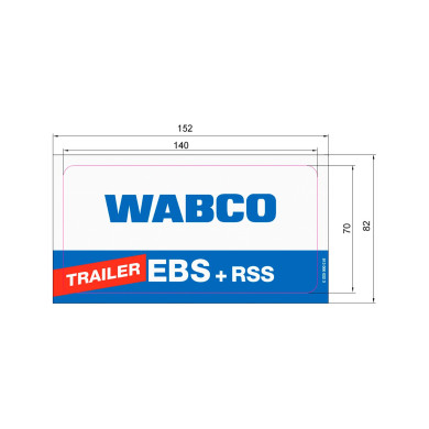 WABCO EBS + RSS etikett - 8130000223