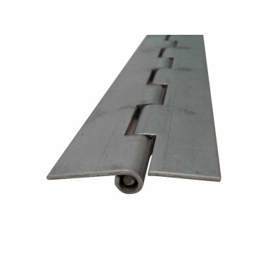 Pianohængsel rustf. 2x60x1970mm - 2540 - ingen forborede huller - 6 mm aksel