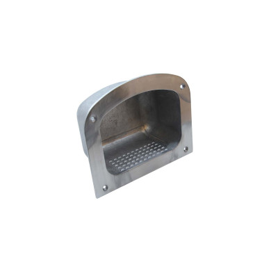 Alu innbygningstrinn poleret 222x183mm - dybde 100mm.  - 332106