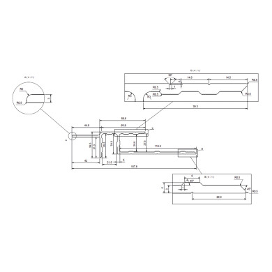 Ladkantprofil f 25mm side 21mm bund 4m
