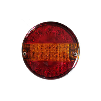 Baklykt 3 kammer Ø140mm 24V LED - Med PG16 nippel,23-8400-817 - ADR-zone2 IP69K,single function.