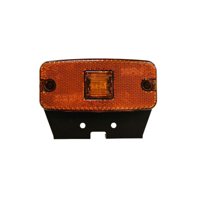 Markeringslampe Orange 12/24V LED m/brakett, 5000mm rund kabel