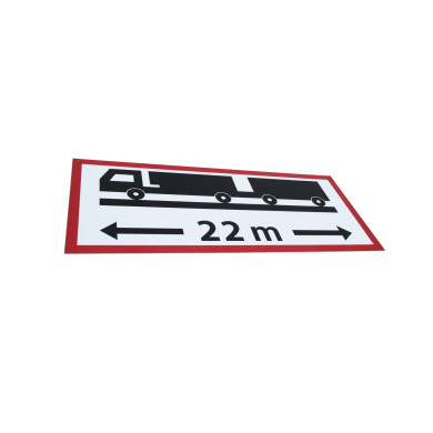 Skilt 22m  1000x500mm