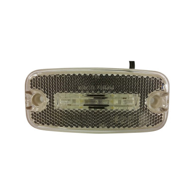 Markeringslampe Hella Hvit 24V LED m/5 m. kabel - 111,3x51,3x22 mm. 2PG963639-411 - 2 LED m/refleks (2PG345600-411)