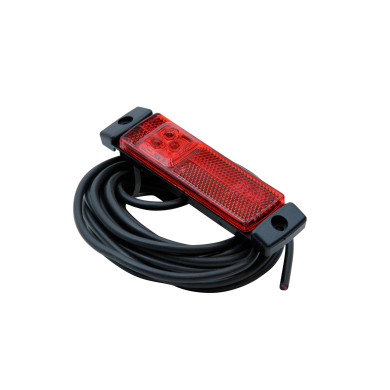 Markeringslampe Hella Rød 24V LED 5 m. kabel - 2tm008645-077,2tm008645-087 - 130x32x14 mm -  1 x LED