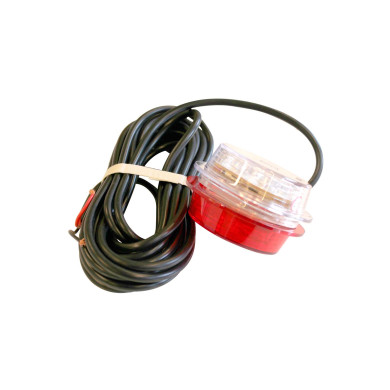 Innsats HBA for gummiarm 12/24V LED Rød/Hvit 12-50542 - 5 m. kabel.