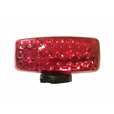 Flasher Magnet LED 24 Batteridrevet, Rød - HF24R