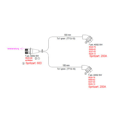 Y-kabel 7-pol ASS3 - 68-4933-037
