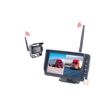 Bevocam 7" skærm + 1 kamera AHD trådløst touch betjening u/lukker - CM-718MDW-HD+AC-301MDW-HD