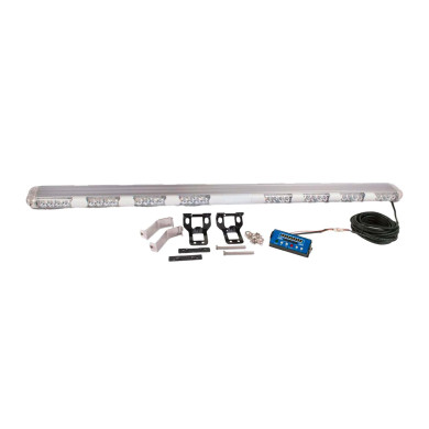 Varsellys, bjelke STR51AAC-V2 10/30V LED 1275mm m/klartglass - 1275x90x35/75 mm. m/72x1W LED  - STR51AAC-V2 -  - Inkl. kontrolboks og braketter