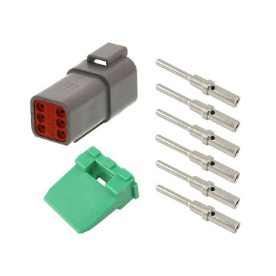 Kontaktstykke Deutch 6-pin, 13A, han til 498632 - 7802163