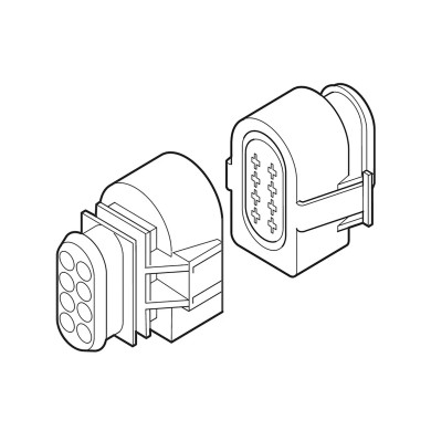 Eberspächer Kontaktstykke Hydronic kp m/kabelsko - 22.1000.30.1021
