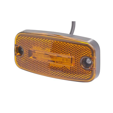 HELLA Markeringslampe LED Orange m/refleks, 12 Volt, 0.5m