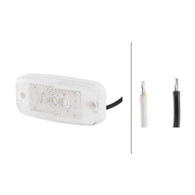 HELLA Posisjonslys Gul m/klart glass, 12/24Volt