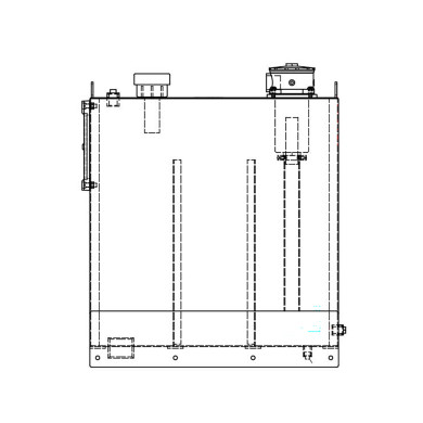 Hydraulikktank 120L 200x800x800 mm - inkl. filter