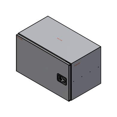 BevoBox mix-venstreh.1000x600x600, - m/ hylle og plastinnlegg i bunn