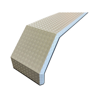 Aluminiumskjerm, trippel L4100xH675xB670 - Pulverlakkert - 43536