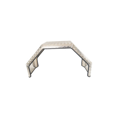 Skjerm alu 450x1310mm f. 2 styreaksel (rå) - .