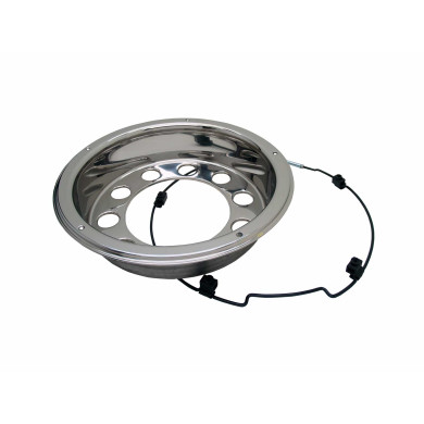 Innfelt bakkapsel 22,5" m/ring D=130mm - 45817  Centerhull ø280mm, PCD=370mm