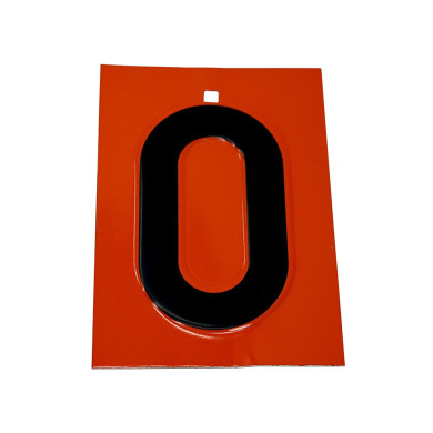 Løs tallplate "0" rustfri - 89100