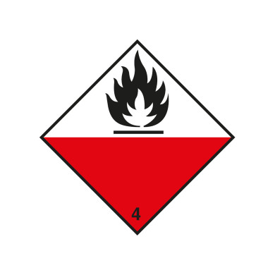 Fareseddel spontant brennbart kl 4.2 (folie selvklebende)