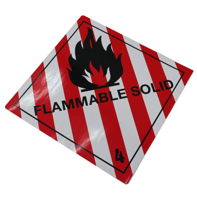 Brannfarlig fast stoff 4.1 250x250 mm - F0410