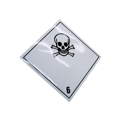 Fareseddel Giftig kl. 6.1, 250x250mm, klistremerke - F0610