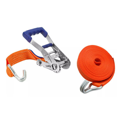 Båndstrammer kompl. blå m/ krok 4t/ 10 mtr. - (0,45 + 9,65 m, blå) - LC2000 / 4 T