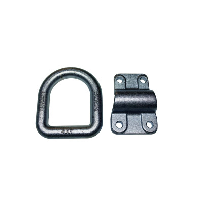 Ferjekrok for boltmontering, 12000 kilo, galv - Konsol 130x94/74mm Ø13mm huller - Ring 130,5x158mm Ø25,5mm