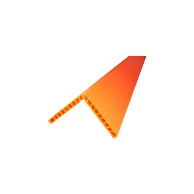 Kantbeskytter Plast 190x190x20 6 m - Orange