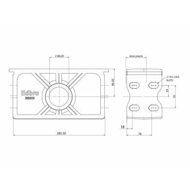 Chassisbeslag CS13/CS15 Serie B19 - Edbro BB203