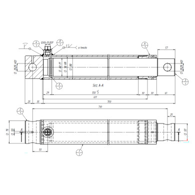 Contarini sylinder, 60x5550+ST.FOR.+FOND.FOR - HFRT560550