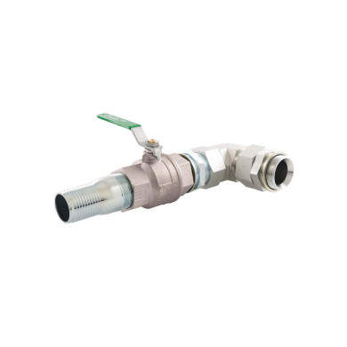 Kuleventil 2" komplett m/ansatser og sugestuss.