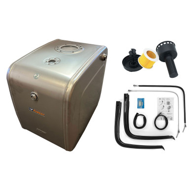 Padoan Hydrauliktank rustfri 63/70-170L komplet m. tilbehør