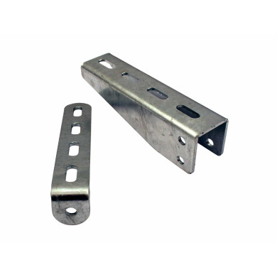 Supportbeslag bukket+skinne for verktøykasse