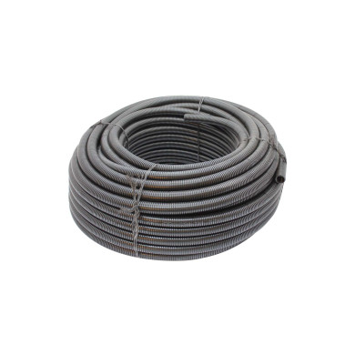 Flexirør  Polyflex PVC 16mm sort,uten splitt - Temp. -40° til +120°, UV-bestandig - Ø21,2mm utv. Ø16,5 innv - 50mtr/rl.